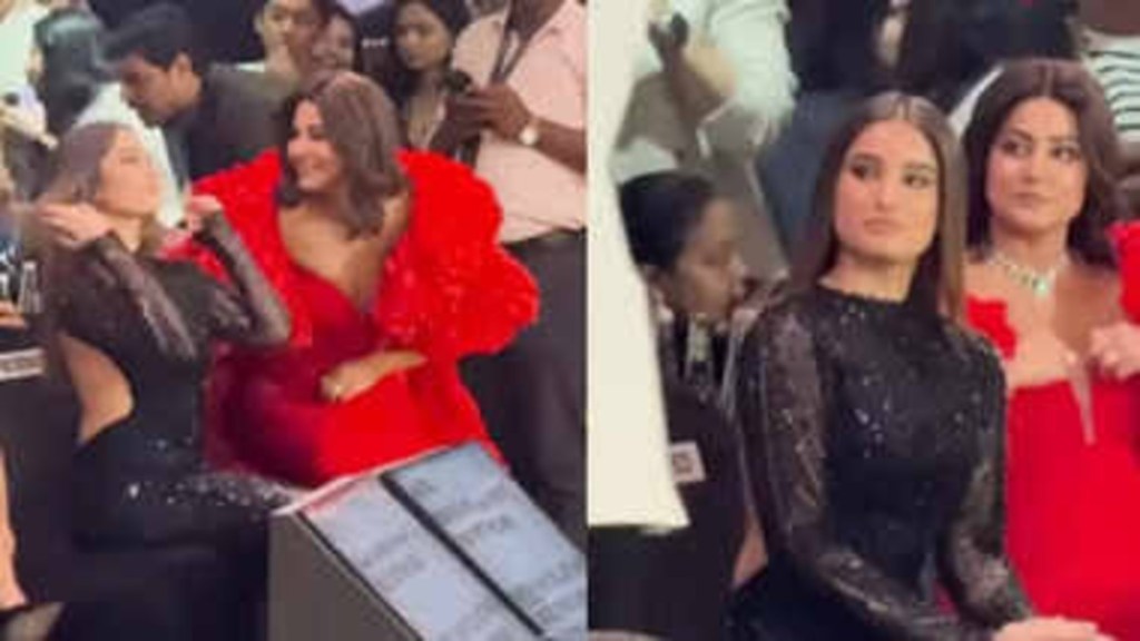 Rasha Thadani Seen Ignoring Hina Khan Sitting Next To Her In The Viral Video Shared On Social&nbsp;Media