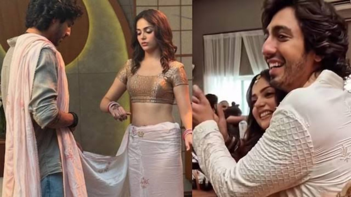 Aneet Padda Seen Hugging Ahaan Panday In Wedding Attire In The Viral Video From The Sets of Saiyaara, Deets Inside