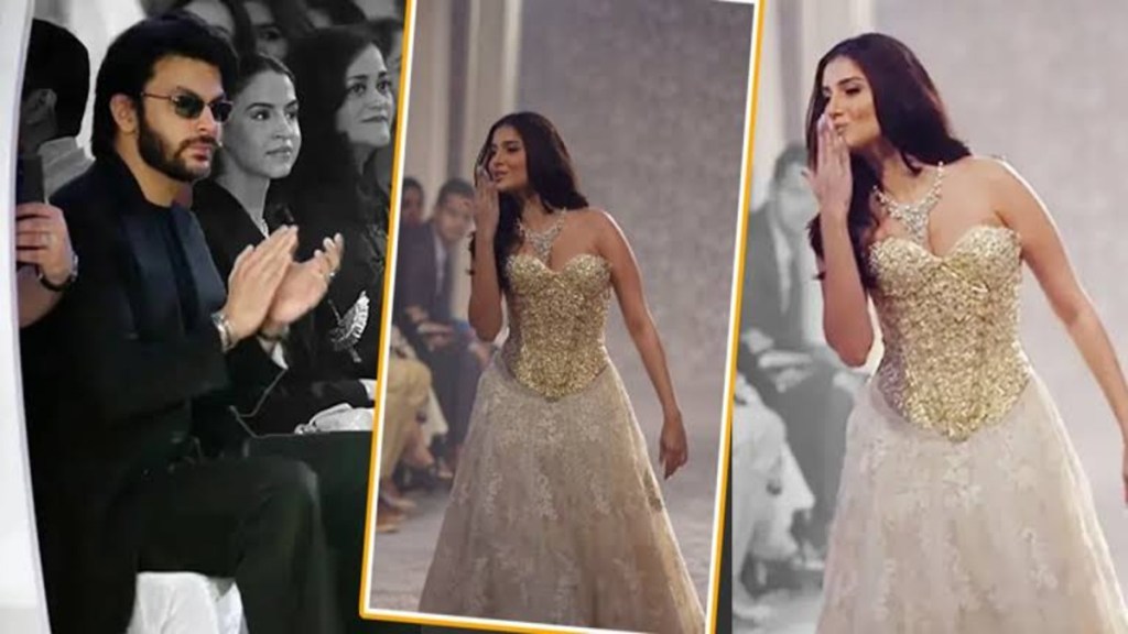 Tara Sutaria Gave A Flying Kiss To Her Rumoured BF Veer Pahariya Sitting In The Front Row At Fashion&nbsp;Walk!