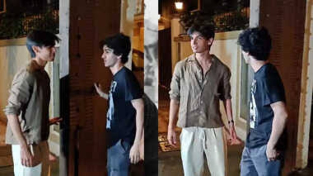 ऋतिक रोशन और शान के बेटे रिदान और माही का रेस्टोरेंट के बाहर एक-दूसरे से मिलते हुए वीडियो&nbsp;वायरल