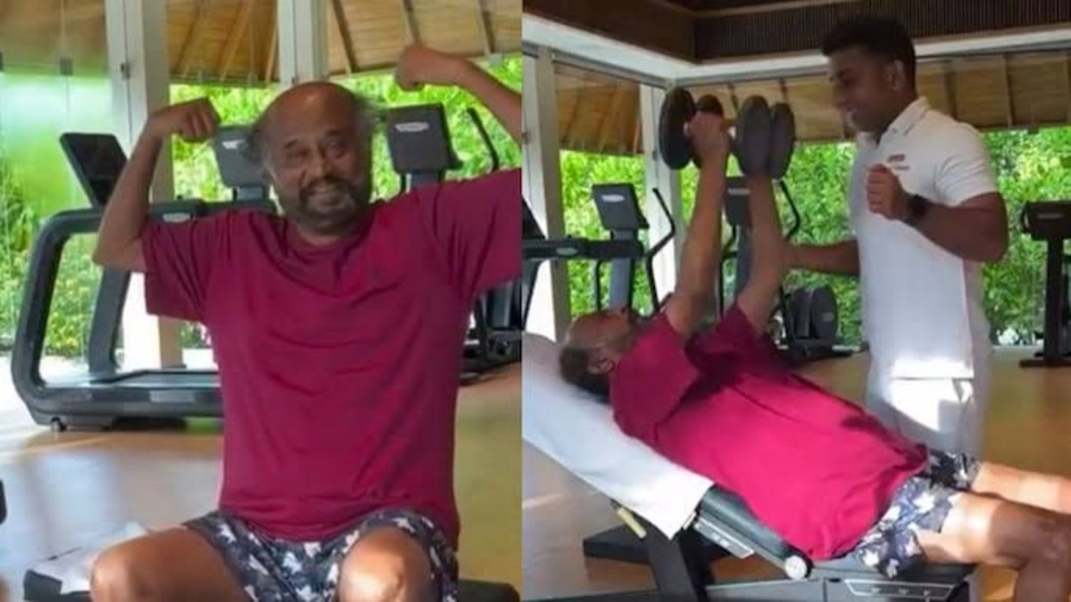 Rajinikanth Stunned Fans Sweating In The Gym With Dumbbells At The Age of 74, Check The Pictures Inside