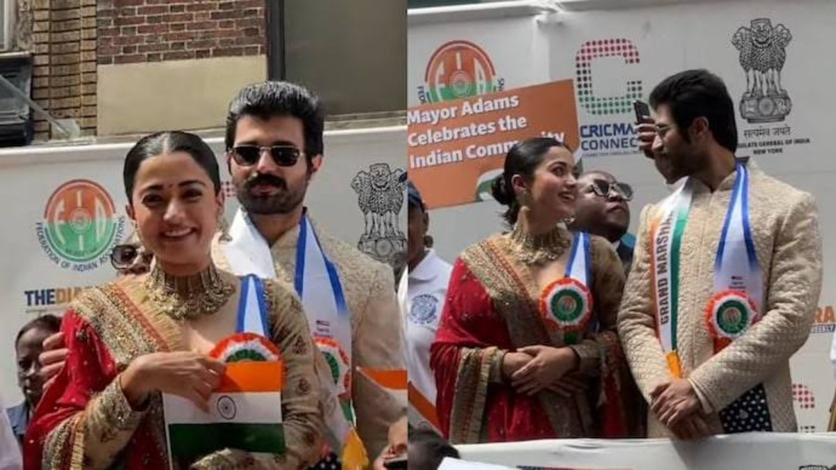 Fans Going Crazy Over Candid Moments of Rashmika Mandanna and Vijay Deverakonda At India Day Parade At Times Square