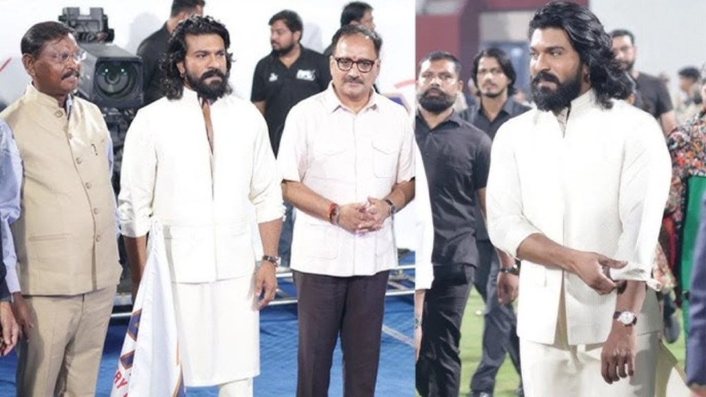 Ram Charan Graces Dussehra Celebration in Delhi, Wins Hearts with Fluent Hindi at Ravana Dahan&nbsp;Event