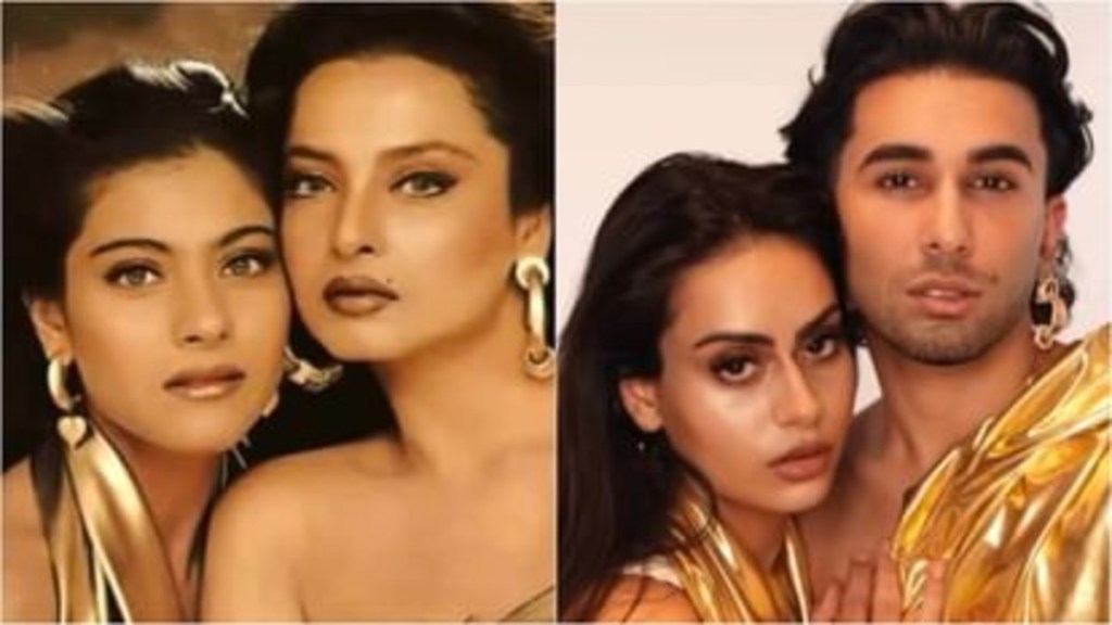 Nysa Devgan Recreates Kajol and Rekha’s Iconic 1996 Photoshoot, Internet Calls It A Perfect&nbsp;Tribute