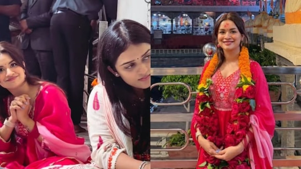 Avneet Kaur’s Visit to Mahakaleshwar Temple In Ujjain With Suryakumar Yadav And His Wife Leaves Fans&nbsp;Curious