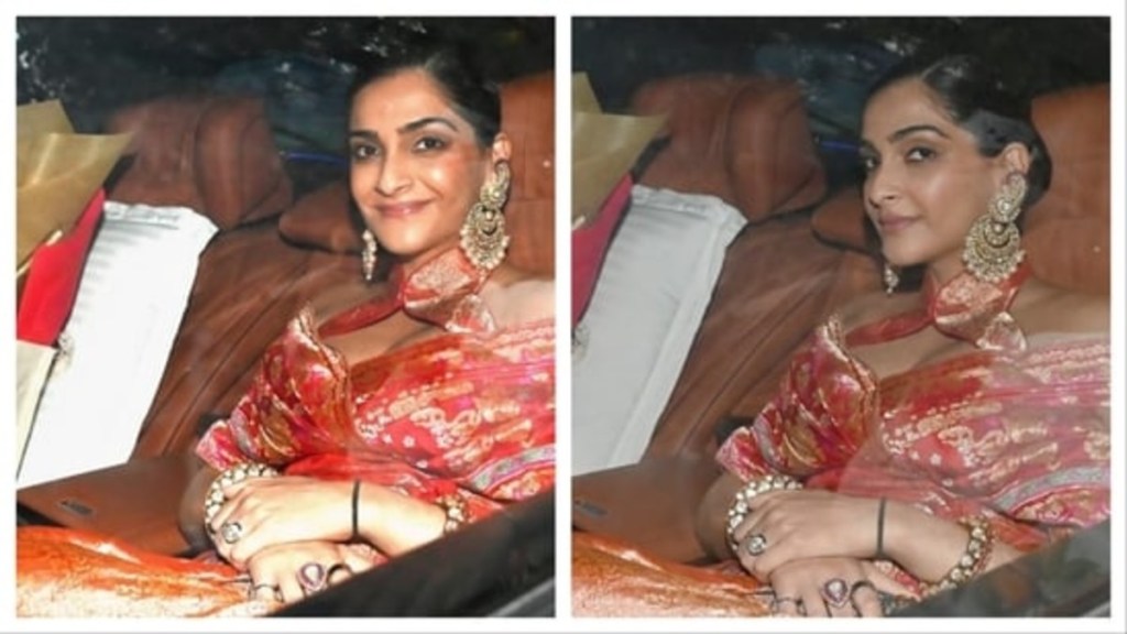 Sonam Kapoor Seen Hiding Her Baby Bump With Hands During Karva Chauth Celebration, Read To Know&nbsp;More