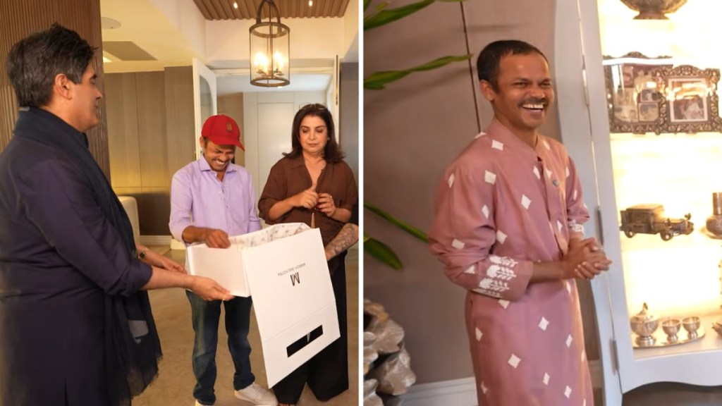 Farah Khan’s Superstar Cook Dilip Receives a Special Gift From Manish Malhotra, Calls Him a&nbsp;‘Star’