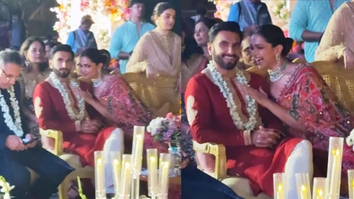 Ranveer Singh Turns Emotional at Cousin’s Wedding in Goa; Deepika Padukone Steals the Spotlight in Red