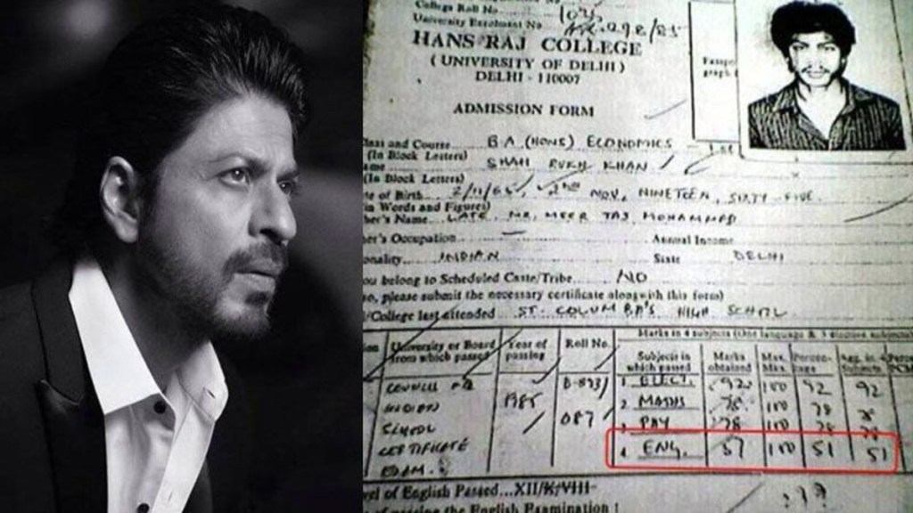 Shah Rukh Khan’s College Marksheet Goes Viral On Social Media, A Rare Glimpse Into the Superstar’s Student&nbsp;Life