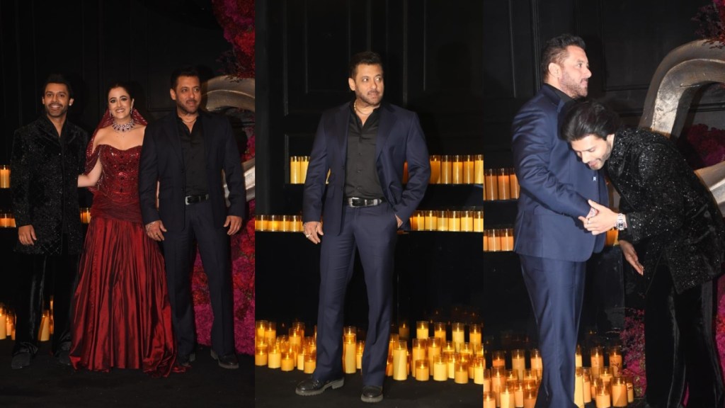 Salman Khan Steals the Spotlight at Nupur Sanon and Stebin Ben’s Mumbai Reception, Video Goes&nbsp;Viral