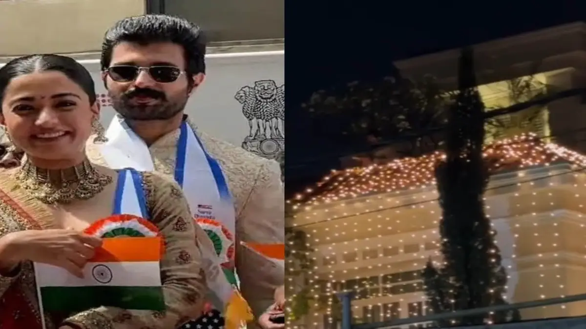 Vijay Deverakonda’s Jubilee Hills House Decorated With Dazzling Lights Sparking Wedding Speculations